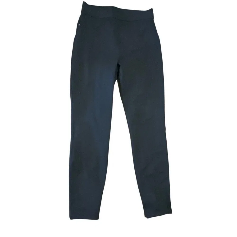 Spanx the perfect black ponte pant sz L ankle thick leggings sculpting slimming